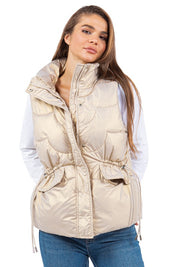 Women's Oversized Sleeveless Puffer Jacket Vest