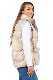 Women's Oversized Sleeveless Puffer Jacket Vest