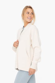 Women's Relaxed Fit Microfleece Bomber Jacket