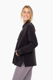 Women's Relaxed Fit Microfleece Bomber Jacket