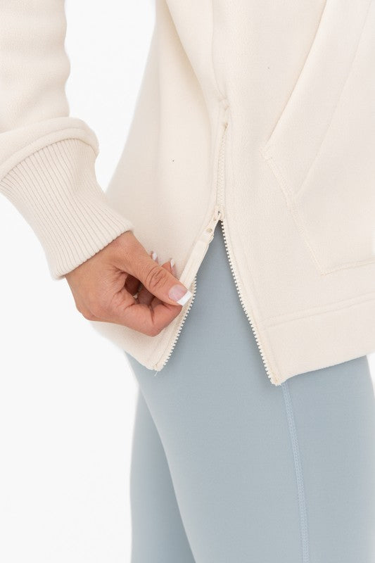 Women's Relaxed Fit Microfleece Bomber Jacket