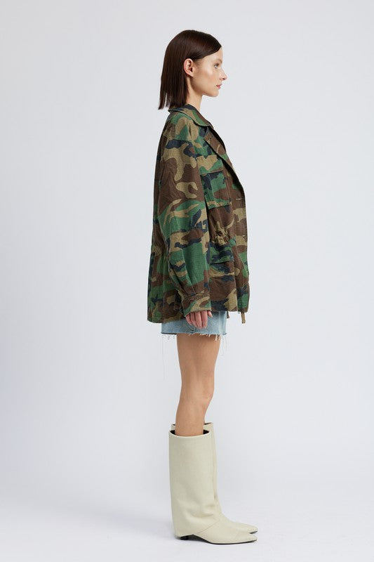 CAMO OVERSIZED JACKET