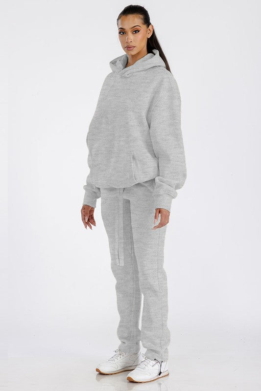 Women's Oversize Cotton Blend Hoodie Set