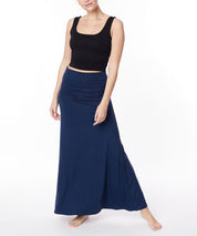 Women's Classic A-Shape Bamboo Maxi Skirt