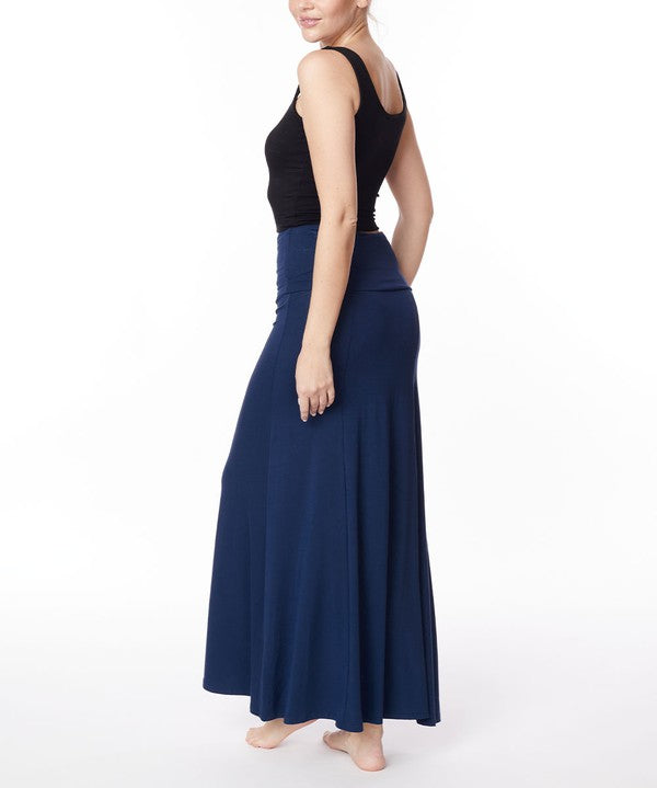 Women's Classic A-Shape Bamboo Maxi Skirt