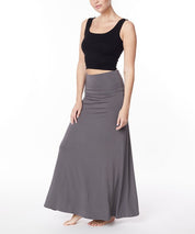 Women's Classic A-Shape Bamboo Maxi Skirt