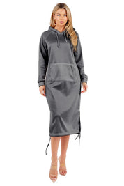 Women's Casual Long Sleeve Maxi Hoodie Dress