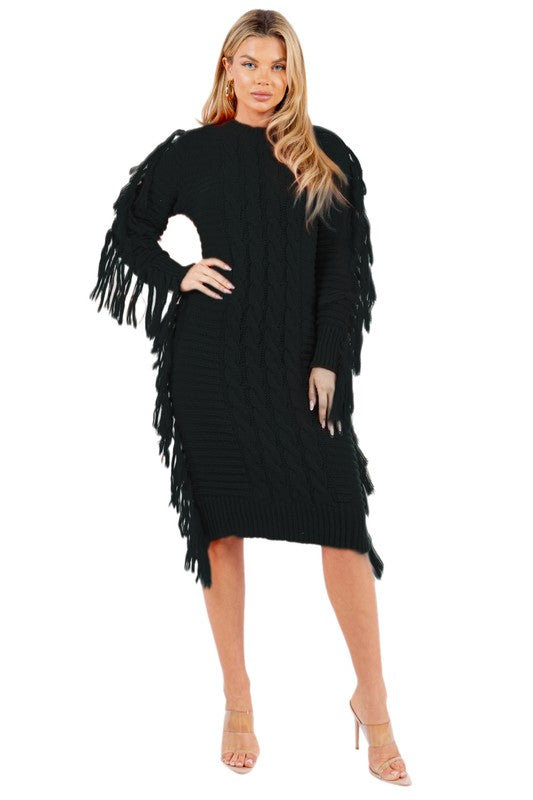 Women's Casual Long Sleeve Sweater Dress