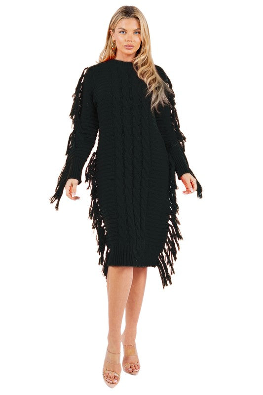 Women's Casual Long Sleeve Sweater Dress