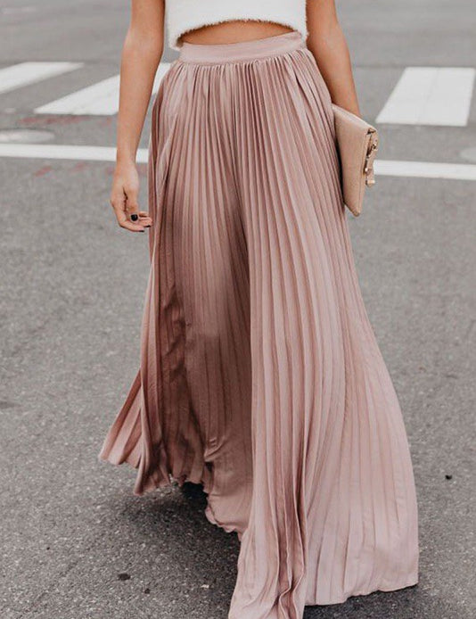 Pleated maxi skirt