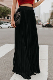 Pleated maxi skirt