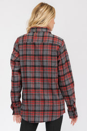 Women's Oversized Plaid Flannel Shirt