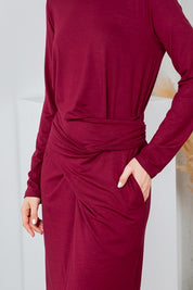 Women's Waist Wrap Dress with Pockets