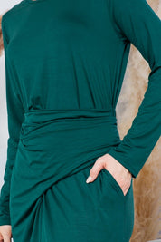 Women's Waist Wrap Dress with Pockets