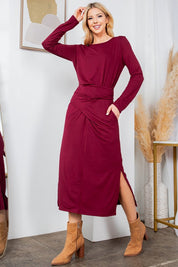 Women's Waist Wrap Dress with Pockets