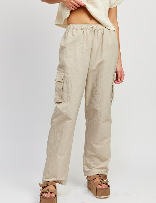 Women's Straight Leg Pants with Elastic Waistband