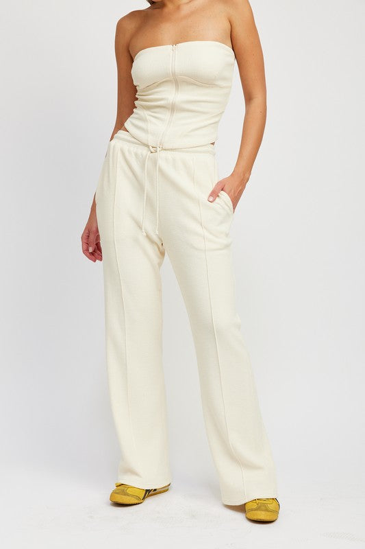 Women's High Waist Drawstring Pants