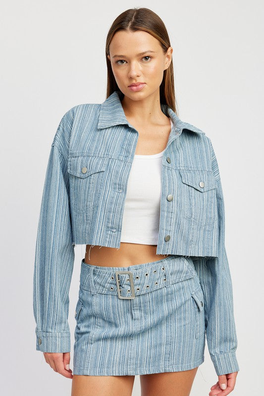 Women's Cropped Denim Jacket