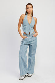 Women's Mid Rise Wide Leg Pants