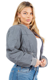 Women's Reflective Long Sleeve Puffer Jacket