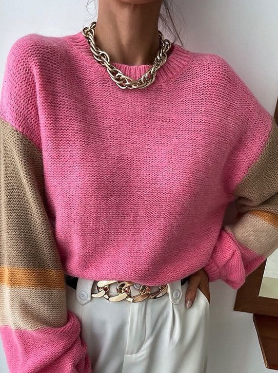 Women's Color Block Knit Sweater