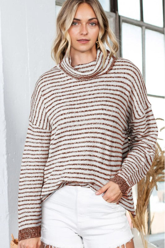 Women's Oversized Ribbed Knit Poncho Sweater