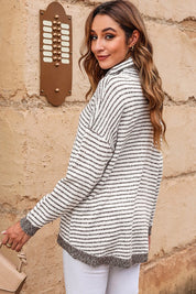 Women's Oversized Ribbed Knit Poncho Sweater