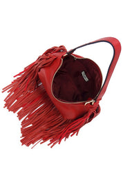 Women's Faux Leather Fringe Hobo Shoulder Bag