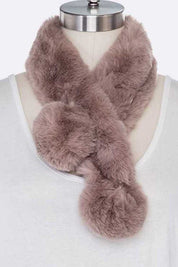 Women's Soft Faux Fur Plush Scarf