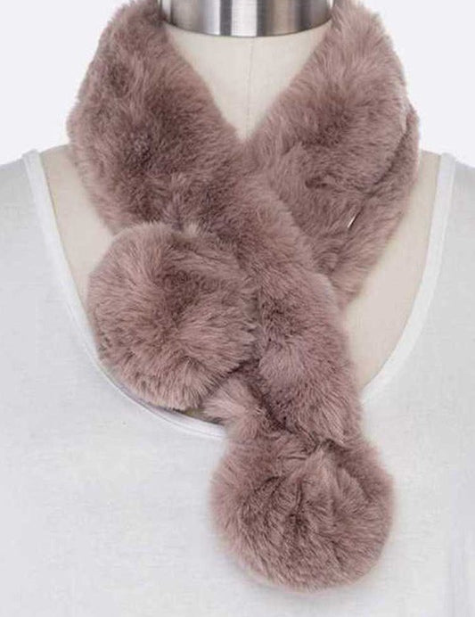 Women's Soft Faux Fur Plush Scarf