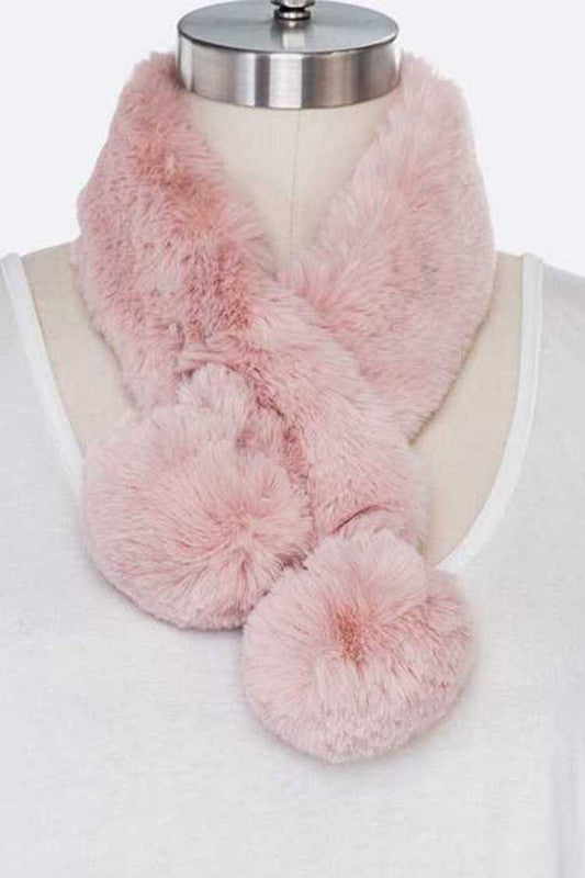 Women's Soft Faux Fur Plush Scarf