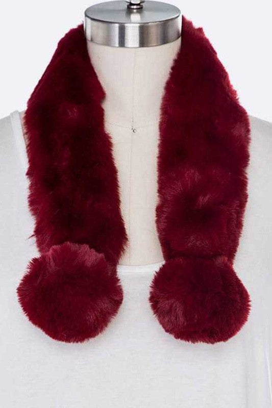 Women's Soft Faux Fur Plush Scarf