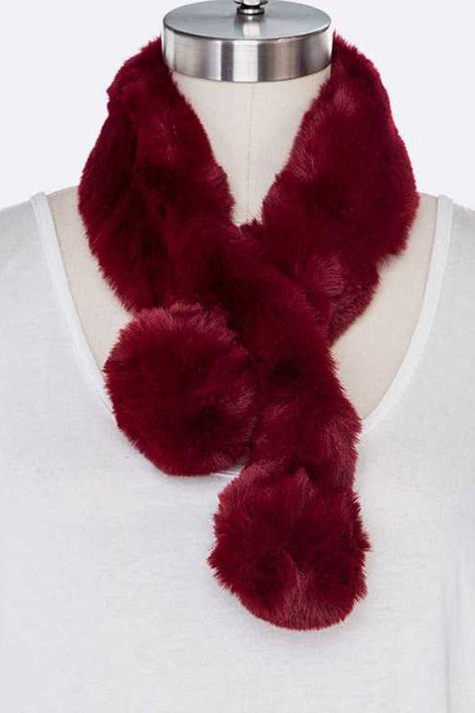 Women's Soft Faux Fur Plush Scarf