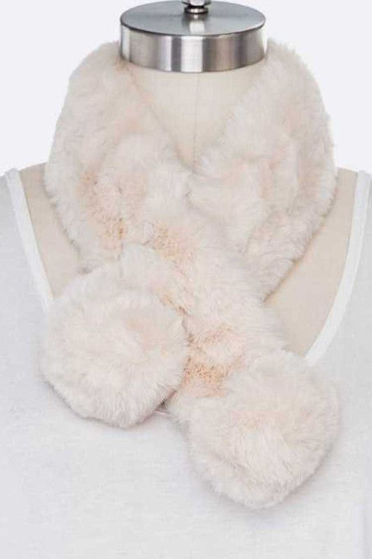 Women's Soft Faux Fur Plush Scarf