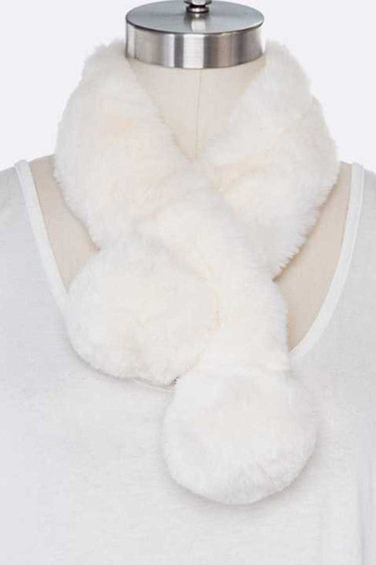 Women's Soft Faux Fur Plush Scarf