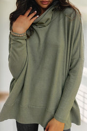 Women's Casual Cowl Neck Long Sleeve Tunic Top