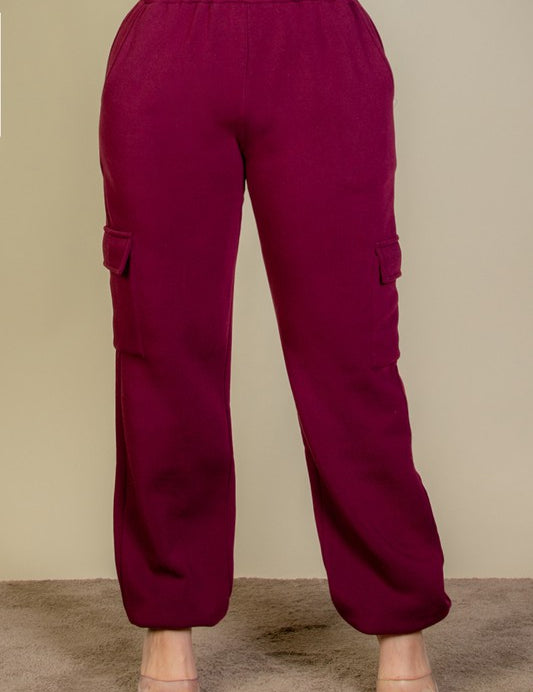 Women's Plus Size Drawstring Waist Jogger Sweatpants