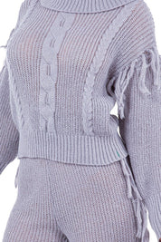 Women's Casual Long Sleeve Sweater Pants Set