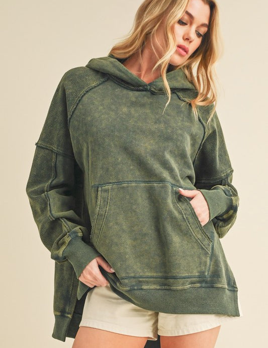 Women's Relaxed Washed Cotton Hoodie