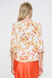 Women's Floral V-Neck Blouse