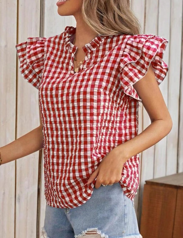 Women's Gingham Blouse