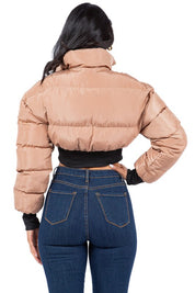 Women's Oversized Puffer Jacket with Zipper Front