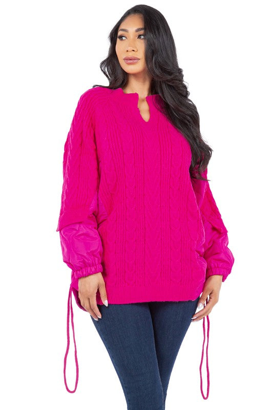 Women's Patchwork Long Sleeve Fashion Sweater