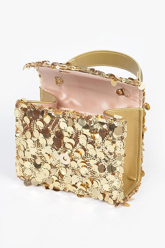 Women's Large Sequin Crossbody Swing Bag