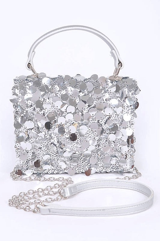 Women's Large Sequin Crossbody Swing Bag