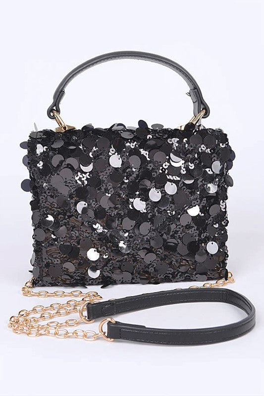 Women's Large Sequin Crossbody Swing Bag