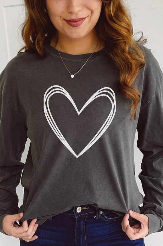 Unisex Oversized Valentine's Day Long Sleeve Tee