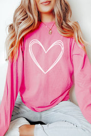 Unisex Oversized Valentine's Day Long Sleeve Tee