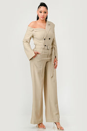 Savannah Elegance Trench Jumpsuit