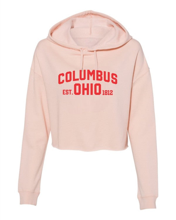 Women's Slim Fit Cropped Hoodie - Ohio State Design